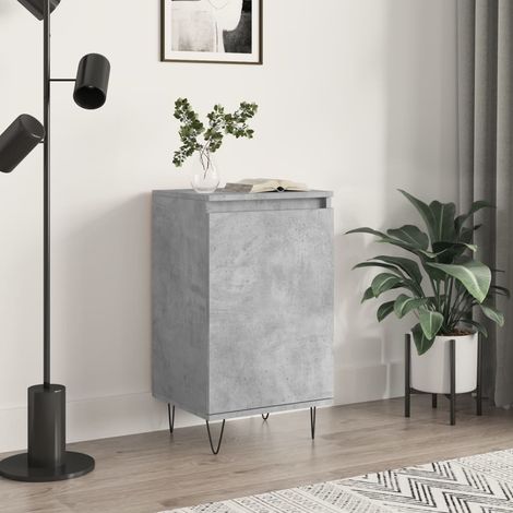 vidaXL Buffet gris béton 40x35x70 cm bois d'ingénierie (1/5)