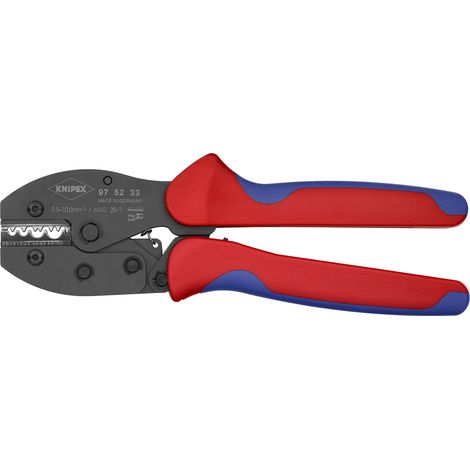 Knipex Preciforce Pinza per Capicorda Brunita, Rivestiti in Materiale Bicomponente 220 Mm (Confezione Self-Service/Blister) 97 52 33 Sb (1/5)