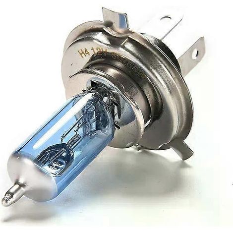 Lot de 2 ampoules halogènes H4 100W 12V blanches ultra-lumineuses pour phares antibrouillard de voiture, éclairage de stationnement haute puissance, accessoires auto (1 pièce) (1/5)