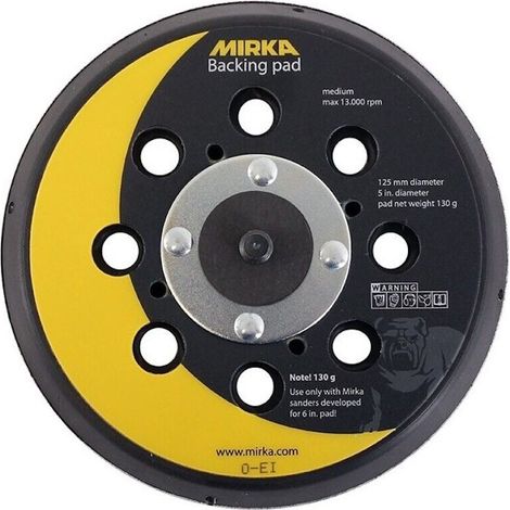 Mirka Ceros, Deros, Ros & Pros Backing Pad (5") 125mm 28 Hole Medium 8292502511
