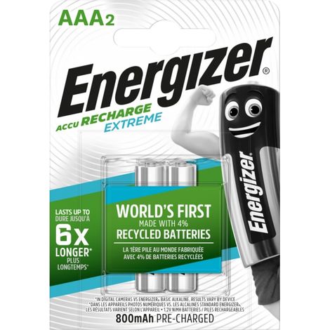 ENERGIZER EXTREME PILA RECARGABLE HR03 AAA 800mAh BLISTER2