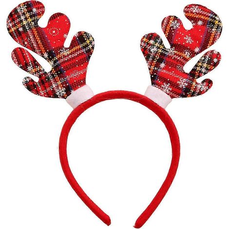 Bandeau de Noël à paillettes, décor bois de renne, serre-tête élastique pour enfants et adultes, paillettes festives-8