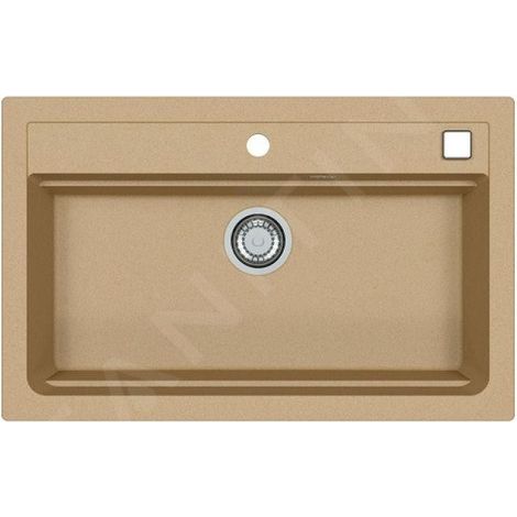Alveus Atrox - Évier en granit, 790x500 mm, avec commande de vidage, beige 1140445 (1/2)