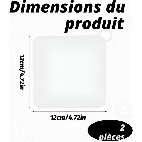 Lot de 2 bouchons anti-odeurs universels pour douche, siphon de sol, tapis de drainage en (1/4)