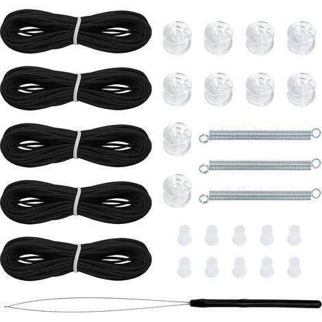 Kit de réparation de pare-soleil plissé pour camping-car, kit de retenue de pare-soleil de fenêtre de camping-car pour pare-soleil plissé de jour et de nuit（Noire） (1/5)