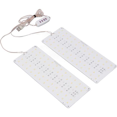 Ruban LED croissance plante sous meuble spectre complet variateur 3000K rouge 620nm minuterie 8H 12H 16H USB 5V serre 1 bandeau aluminium (1/5)