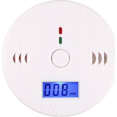 Détecteur de Monoxyde de Carbone, Détecteur de CO Intelligent avec l'Écran LCD, avec Bouton de Test et Voyant d'état LED (1PC, 10x3,7 cm) - Bluedeer (1/4)