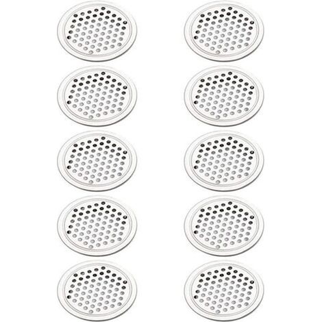 Grille D Aeration Ronde - Acier Inoxydable - 53 mm - Pour Armoires Et Meubles De Cuisine - 20 Unites (1/5)