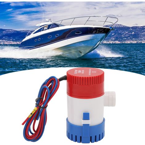 Pompe à engrais DC12V noire 1100 GPH avec tuyau de vidange 1-1/8 pouce, adaptée aux camping-cars, yachts, etc. (A8577) (1/5)