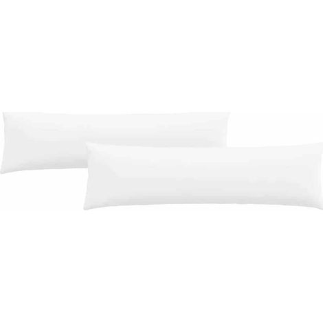Maison Exclusive - Cuscini da Divano 2 pcs Bianco 145 x 40 cm Tessuto