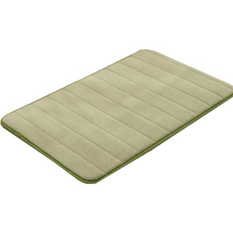 Tapis de Salle de Bains Tapis de Bain antidérapant en Mousse à mémoire de Forme pour Salle de Bain, Microfibre (Vert,60x90cm) (1/3)