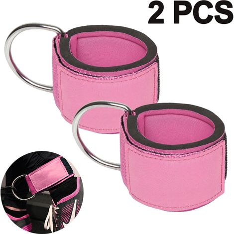 Attaches De Cheville - Pour Machine À Câbles - Rembourrés En Néoprène - Réglables - Pour Entraînement Des Jambes Et Fessiers - Par 2 (1/5)