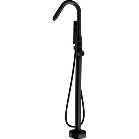 BERNSTEIN - Mitigeur de bain sur pied, Robinet mélangeur design sur pied pour baignoire - NT7752 - Noir