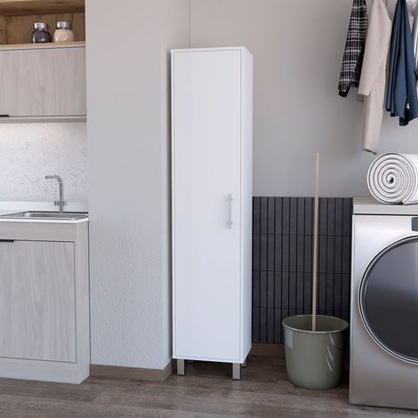 Laska Armadio Multifunzionale Multicolore con 1 Porta e Piedi, Dimensioni 180 cm x 40 cm x 29,8 cm (1/5)