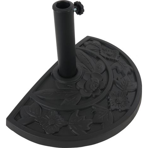 [NON UTILIZZATO] Base piede per ombrellone modello Parla acciaio nero 9kg