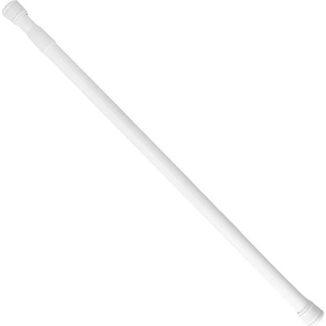 barra para  cortina ducha extensible aluminio blanco 125 a 220 cm. (1/5)