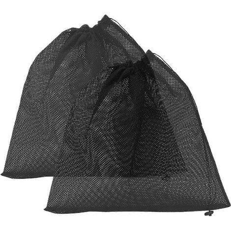 Deux sacs filtrants en maille de polyester noir pour pompes à eau de bassin (1/5)