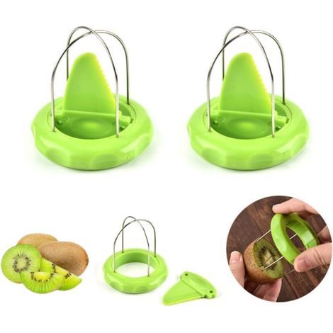 JSSEVN - 3-Piece Kiwi Peeler Set, 2-in-1 Kitchen Peeler Tool, Kiwi Cutter, Fruit Spoon, Removable Fruit Peeler (1/5)