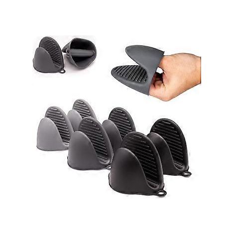 Mini-Silikon-Ofenhandschuhe – 3er-Set hitzebeständige Ofenhandschuhe – rutschfeste und strapazierfähige Küchenhandschuhe zum Kochen, Grillen und Barbecue (1/5)