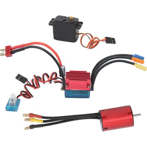 Ensemble moteur brushless et variateur électronique de vitesse (ESC) S35A, rotor à torsion élevée, boîtier métallique robuste et stable, servo de 2,2 kg pour modèles 1/14 et 1/16. (1/5)