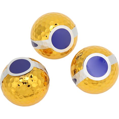 Lot de boules de golf colorées avec ruban, cadeau de cérémonie, boules de golf décoratives pour célébration, boules plaquées or pour intérieur et extérieur (1/5)