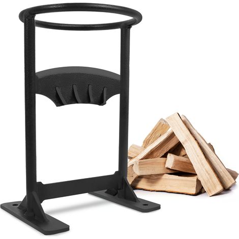 Fendeur de bois manuel en acier à haute teneur en carbone – Lame à copeaux pour bois dur – Coupe facile avec marteau – Type A, 21 × 16 × 31 cm – Froadp