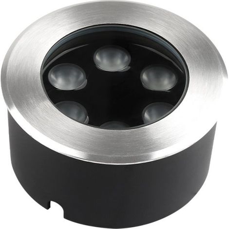 Spot Encastrable Extérieur de Sol LED Rond D100 6W IP67 Inox V-TAC VT-84106 - 24 deg - Blanc neutre - 4000K