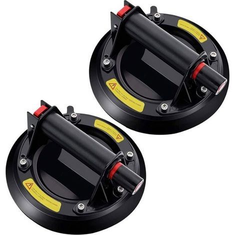 Lot de 2 Ventouse Vitre Professionnelle,Vide Ventouse en verre pour Transport et Déménagement de Vitre, Carrelage, Plaques & Sols (1/5)