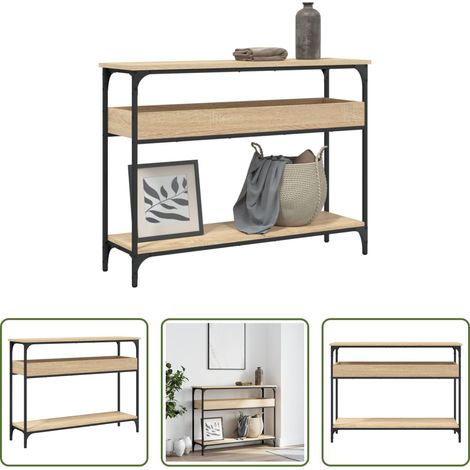 Flurtisch - Konsolentisch mit Ablage Sonoma-Eiche 100 x 29 x 75 cm Holzwerkstoff (1/5)