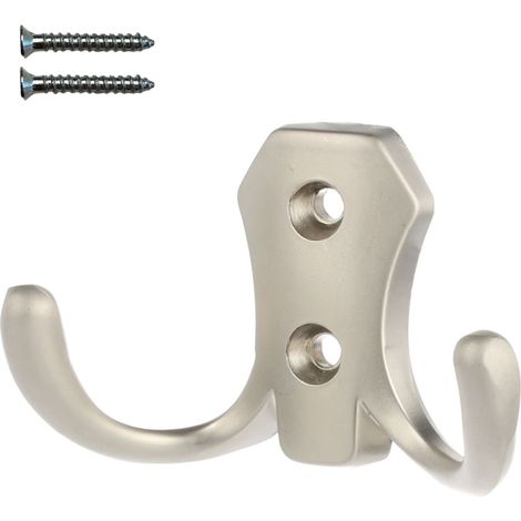 Wandhaken aus mattem Nickel mit zwei Haken XV03 (1/5)