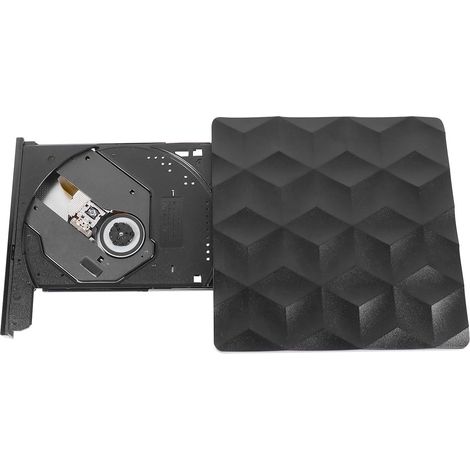 Lecteur DVD Externe Lecture et Écriture Rapide en Plastique USB 3.0 Noir Graveur DVD Portable Outil Polyvalent Plug and Play Compatible Netbook et Ordinateur Tout-en-Un (1/5)