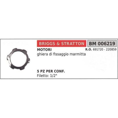 Befestigungsring B&S Schalldämpfer Grasmähermäher 006219