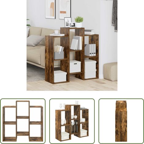 vidaXL Geräucherte Eiche - Sideboard Geräucherte Eiche 90 x 30 x 90 cm (1/5)