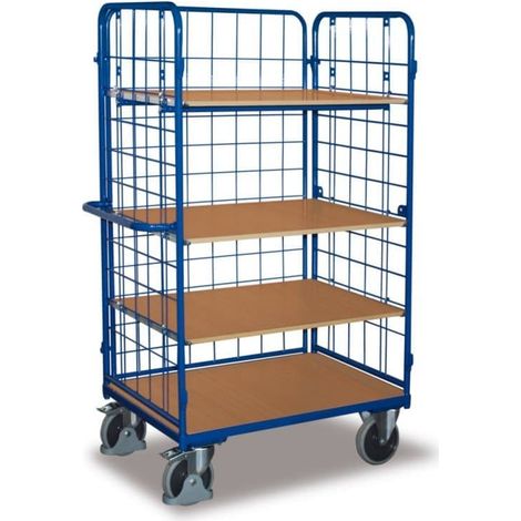 VARIOfit Etagenwagen hoch 1.000 x 600 mm 4 Böden 3 Wände (1/2)