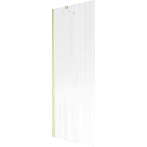 Mexen Next mampara de ducha de 1 hoja 70 x 150 cm, rayas, dorado cepillado - 895-070-000-00-09-55 (1/5)