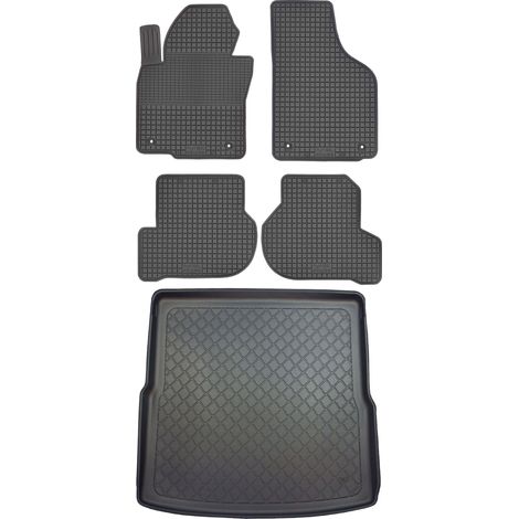 Volkswagen Golf VI Variant / Kombi de 09.2009-08.2013 SET - tapis de voiture en caoutchouc + tapis de coffre