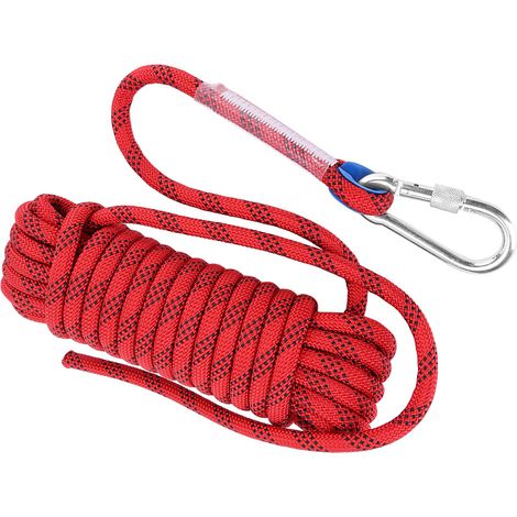 Cordon de parachute robuste en paracorde de 12 mm (rouge - 10 m) (1/5)