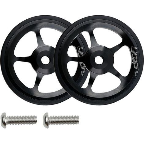 Litepro Easy Wheel et tige d'extension pour porte-bagages arrière Brompton tige télescopique Easywheel (1/5)