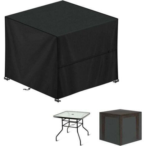 Housse table jardin carrée 90x90x90cm - 420D Oxford imperméable anti-UV - Protection salon de jardin - Résistante à l'eau - Jardinniers et propriétaires (1/4)