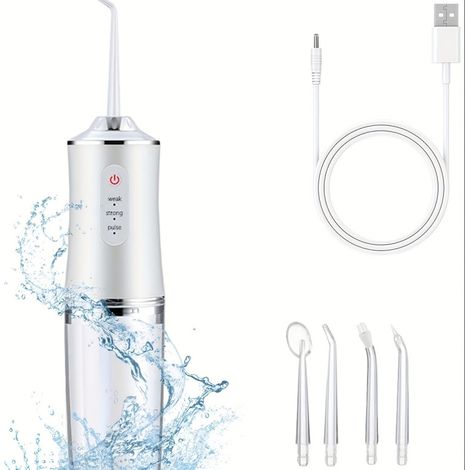 Beyamis Hydropulseur buccal – jet dentaire, nettoyage, maison (blanc) (1/5)
