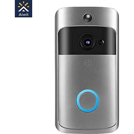 Sonnette vidéo intelligente Wi-Fi, interphone vidéo infrarouge sans fil, système de contrôle d'accès, caméra de sécurité, système d'interphone avec caméra de contrôle d'accès, facile à installer. (1/4)