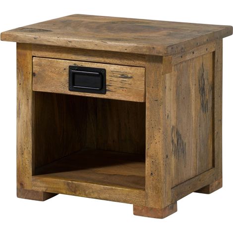 Nachttisch Mango 50x40x45 natur lackiert RAILWAY 187 (1/4)