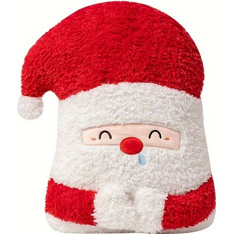 SNUGGLEON Peluches de Noël - Coussin décoratif Père Noël et rennes adorables avec des touches de rouge festif (1/5)