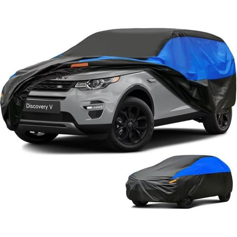 Autoabdeckung wasserdicht atmungsaktiv für LR5, schwarz-blau, Vollgarage mit Baumwollfutter (1/5)