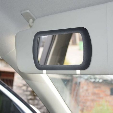 Miroir de courtoisie pour pare-soleil de voiture, miroir cosmétique portable à fixer sur visière de véhicule (1/5)