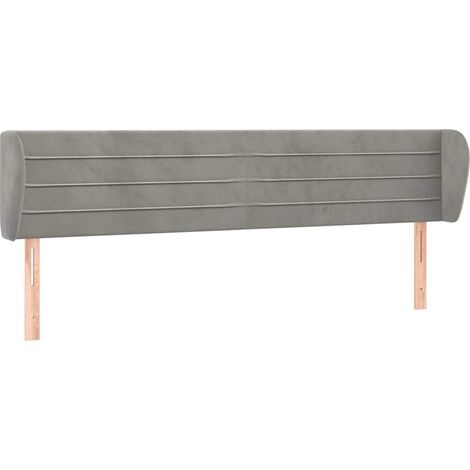 Maison Exclusive - Cabecero de terciopelo gris claro 183x23x78/88 (1/5)