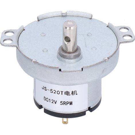 Moteur synchrone JS-520T, moteur à engrenages CC 12 V 5 tr/min robuste pour produits électroniques (1/5)