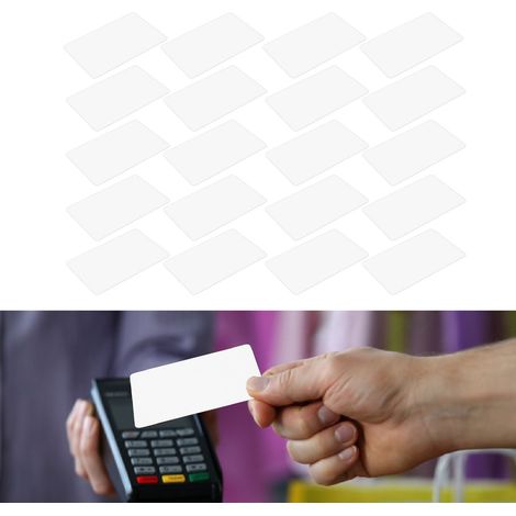 Carte NFC NTAG215 blanche programmable (20 cartes), carte de visite NFC, carte NFC 215, étiquette NFC réinscriptible, compatible avec iPhone et téléphones et appareils mobiles compatibles NFC. (1/5)