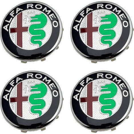 Alfa Romeo OEM-Nabenkappen für Leichtmetallfelgen in hellen Farben, 60 mm, Giulietta Giulia