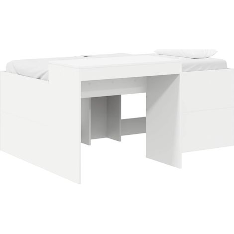 Maison Exclusive - Hochbett mit Schreibtisch für Kinder Weiß Holz